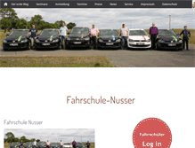 Tablet Screenshot of fahrschule-nusser.de